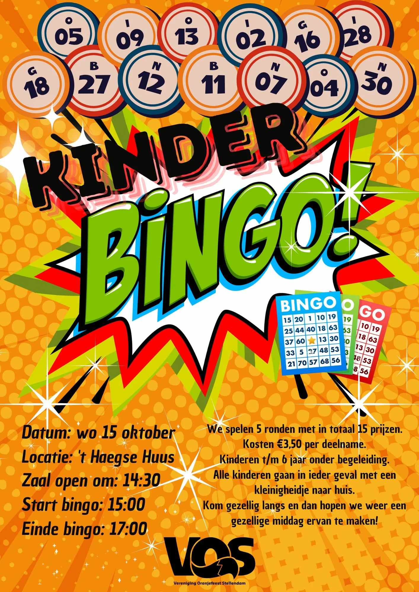 Kinderbingo woensdag 15 oktober om 15:00