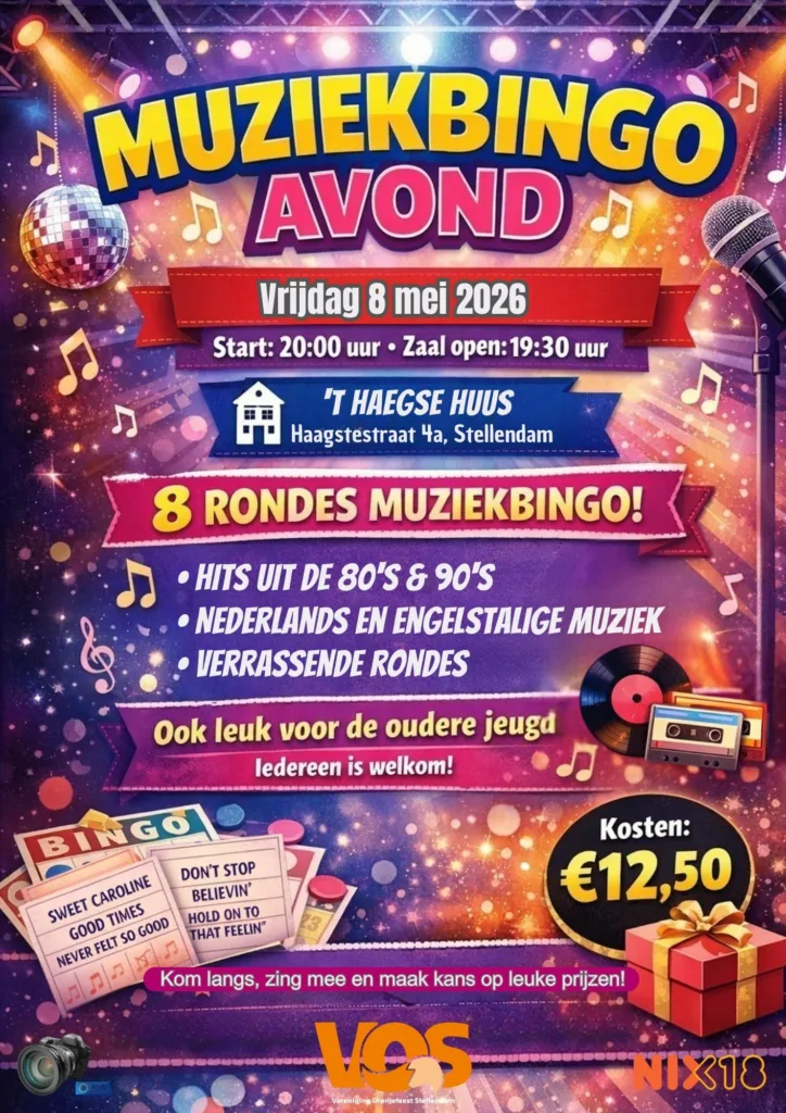 Muziekbingo 8 mei