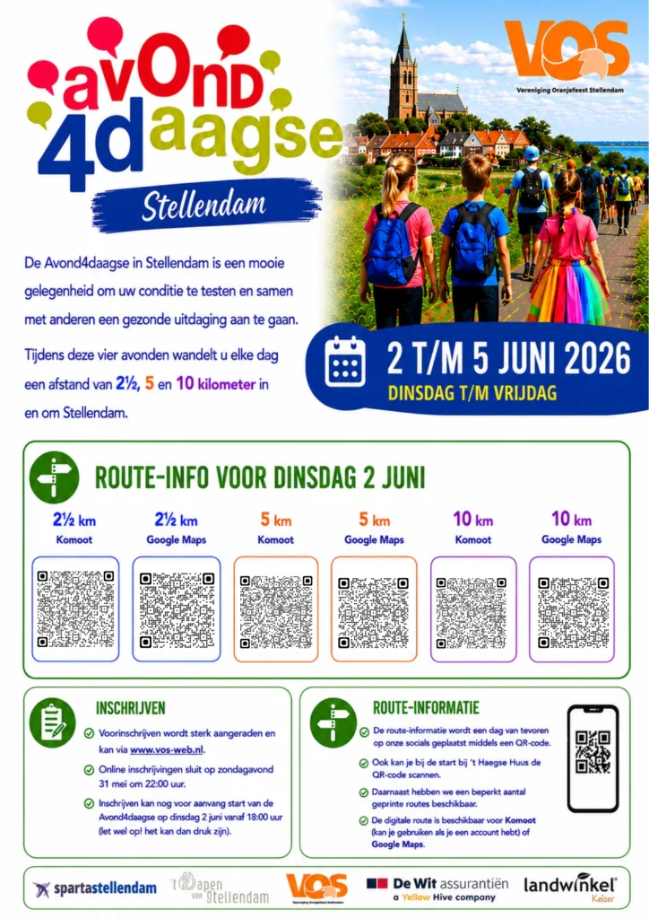 Routes Avond4daagse dinsdag 2 juni 2026