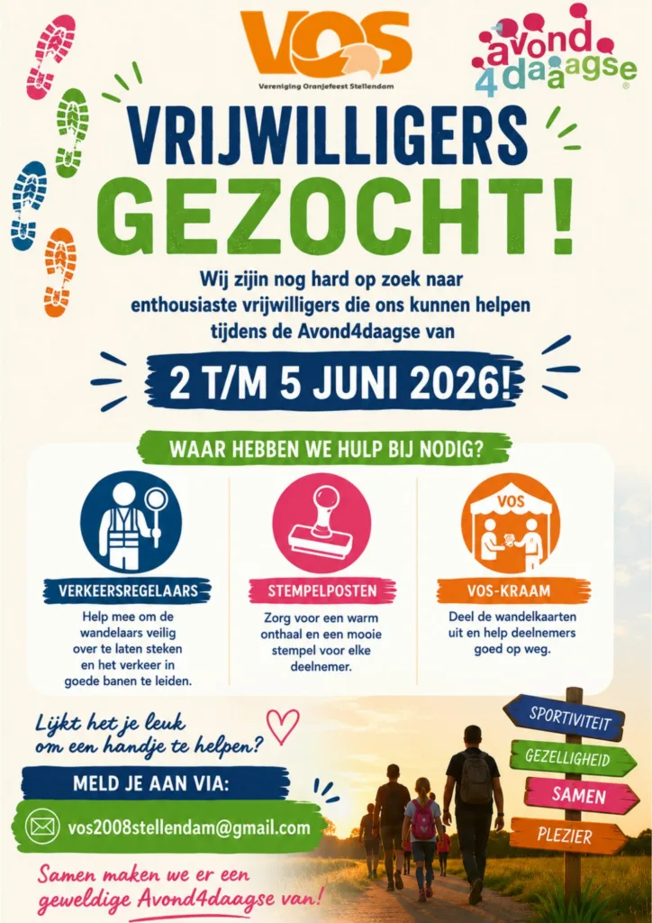 Vrijwilligers gezocht Avond4daagse