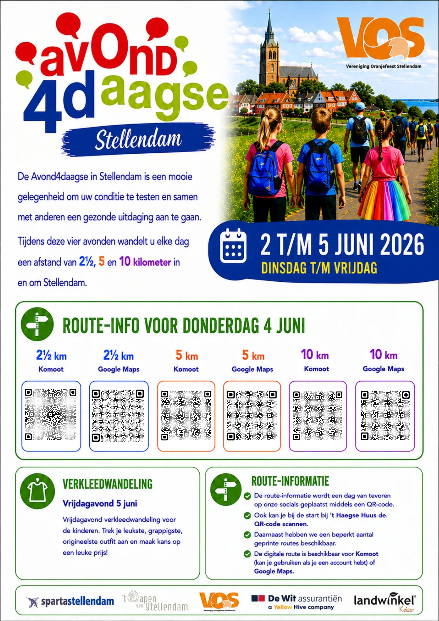 Routes Avond4daagse donderdag 4 juni 2026
